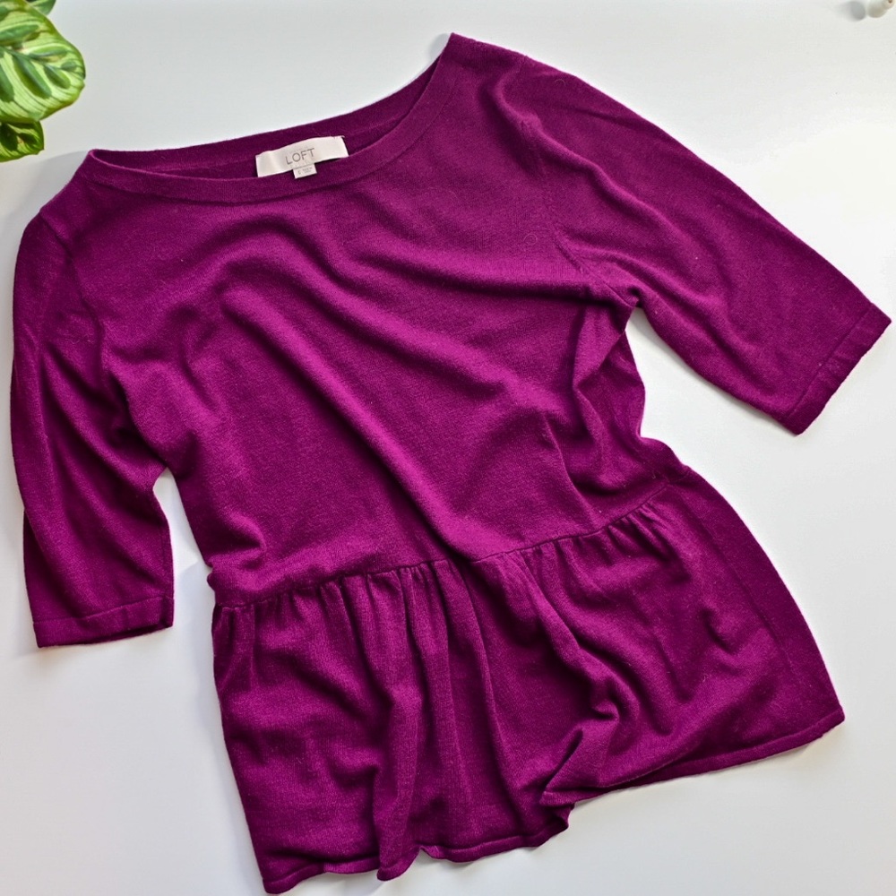 Peplum Sweater Blouse